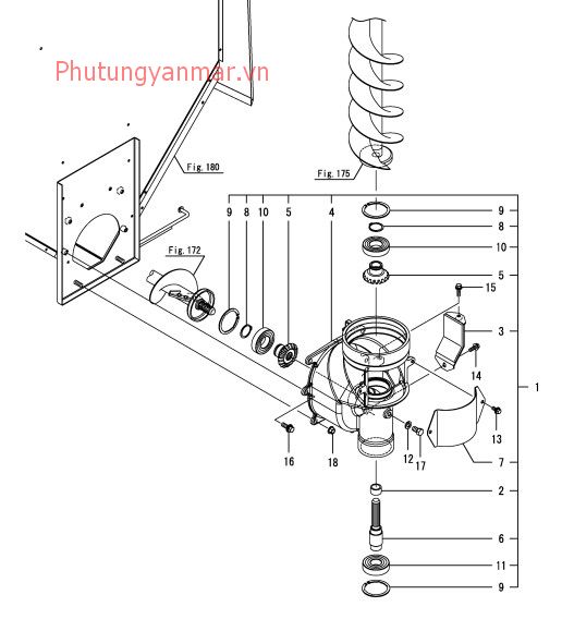 Phễu tách dầu trống cuốn hạt dưới